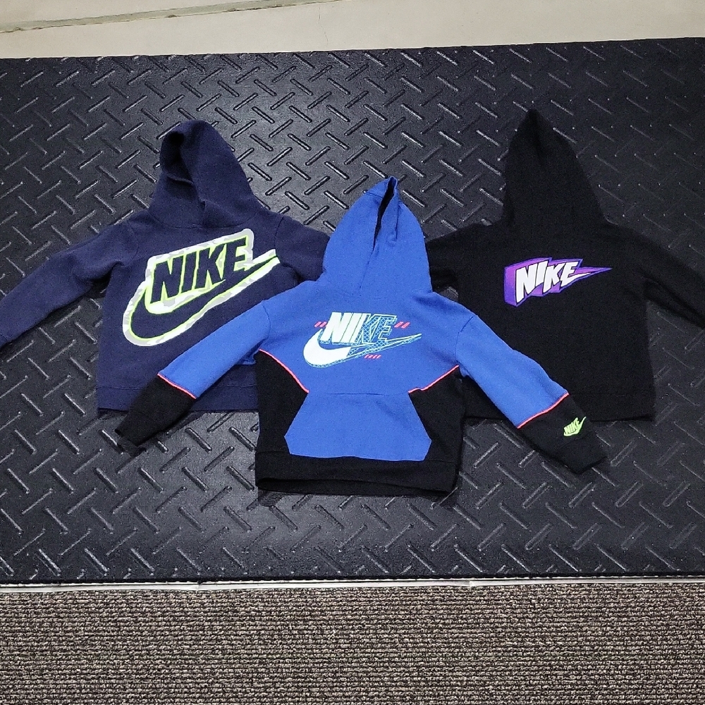 Nike Kids' Hoodie Trio - Blue, Black, and Navy